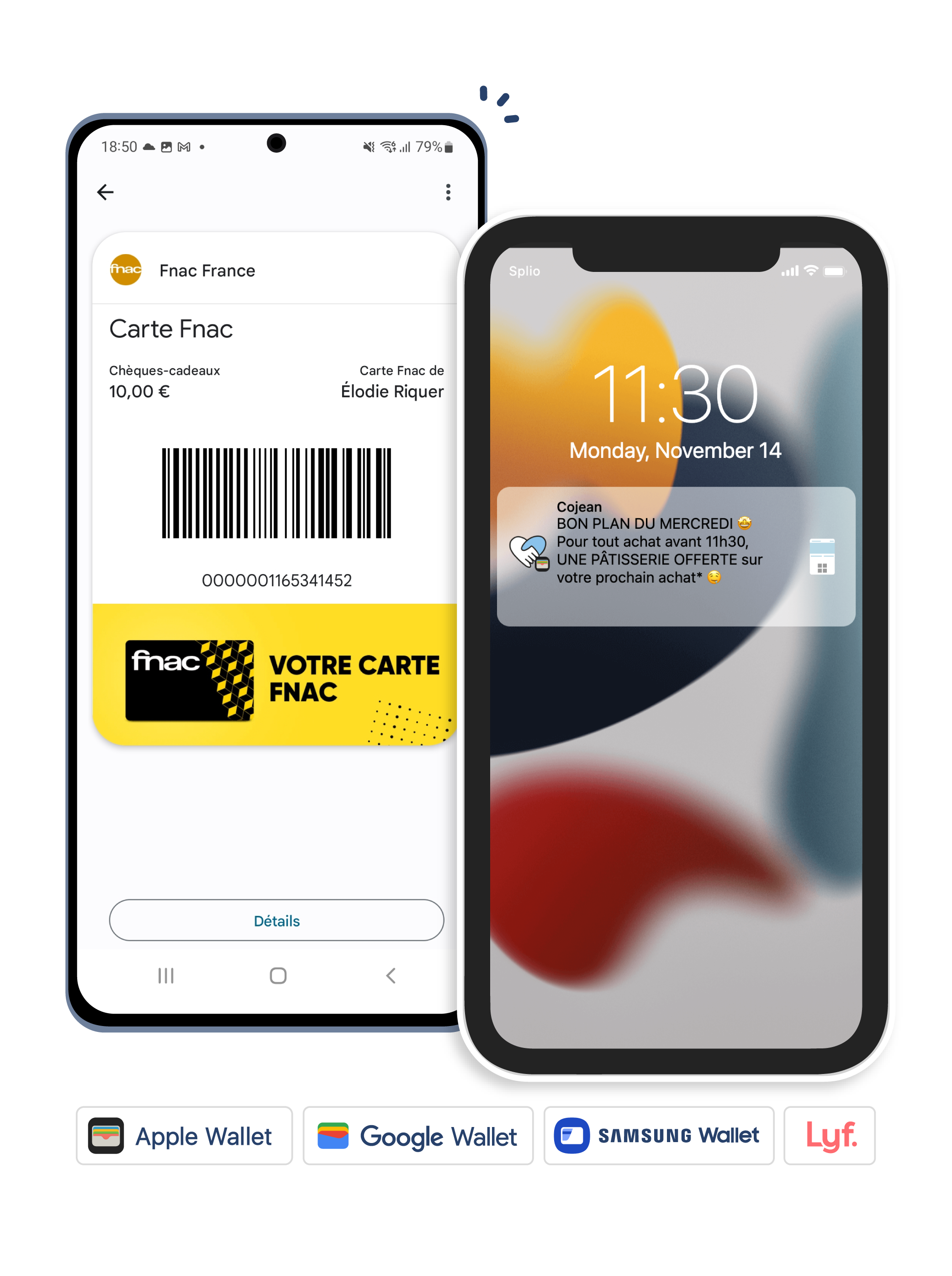Ejemplo de tarjeta en Mobile Wallet